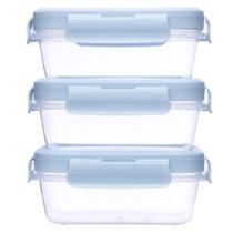 Kit 3 Potinhos Buba Herméticos C/ Tampa E Trava Azul 100ml