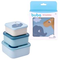 Kit 3 Potinhos Cloudy Azul 21761 - Buba Kit 3 Potinhos Cloudy Azul 21761 - Buba