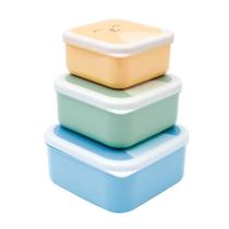 Kit 3 Potinhos com Tampa Variados Gumy Azul Buba