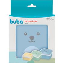 Kit 3 potinhos gumy azul - BUBA