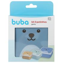 Kit 3 Potinhos Gumy - Azul - Buba