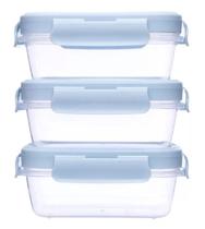 Kit 3 Potinhos Herméticos Azul Buba