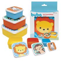 Kit 3 Potinhos Lanchinhos Papinhas Diferentes Tamanhos Bebê Infantil Buba