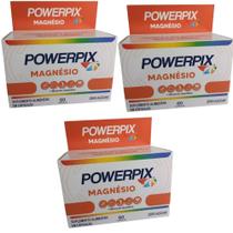 Kit 3 PowerPix Magnésio Suplemento Alimentar Com 60 Capsulas