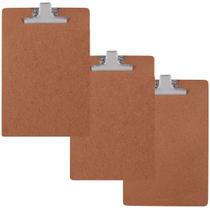 Kit 3 Pranchetas Madeira OF Metal Escritório Escola Desenho