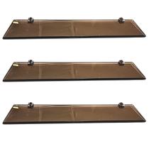 Kit 3 Prateleira Vidro 40cm x 10cm 8mm Premium Kit 3 Prateleira Vidro 40cm x 10cm 8mm Premium