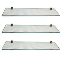 Kit 3 Prateleira Vidro 40cm x 10cm 8mm Premium