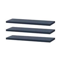 Kit 3 Prateleiras 100 x 20cm azul Suporte Invisível