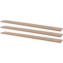 Kit 3 Prateleiras 100 x 20cm Carvalho Suporte Invisível Kit 3 Prateleiras 100 x 20cm Carvalho Suporte Invisível