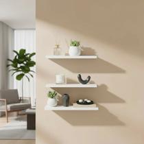 Kit 3 Prateleiras 30cm MDF Nichos Sala Quarto Cozinha Banheiro Decoração