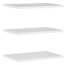 Kit 3 Prateleiras 40x20 Decoração Suporte Invisível - Branco