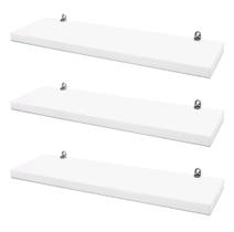 Kit 3 Prateleiras 50x10cm Porta Retratos Quadros Livros Resistente Suporte Invisível MDF Kit 3 Prateleiras 50x10cm Porta Retratos Quadros Livros Resistente Suporte Invisível MDF