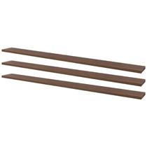 Kit 3 Prateleiras 90 x 15cm Nogal Suporte Invisível