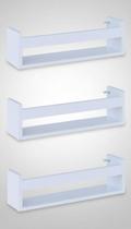 Kit 3 Prateleiras Brancas 50cm para Quarto Infantil Kit 3 Prateleiras Brancas 50cm para Quarto Infantil