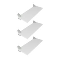 Kit 3 Prateleiras Branco Com Suporte Bico Tucano MDF Multiuso 40X20 Kit 3 Prateleiras Branco Com Suporte Bico Tucano MDF Multiuso 40X20