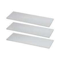kit 3 Prateleiras Branco MDF 15mm Organizador de Parede 30 largura 10 de Profundidade 15mm espessura kit 3 Prateleiras Branco MDF 15mm Organizador de Parede 30 largura 10 de Profundidade 15mm espessura