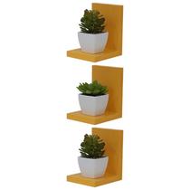 Kit 3 Prateleiras Buzios 15 X 12cm Amarelo Kit 3 Prateleiras Buzios 15 X 12cm Amarelo