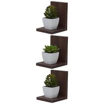 Kit 3 Prateleiras Buzios 15 X 12cm Nogal Kit 3 Prateleiras Buzios 15 X 12cm Nogal