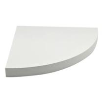 Kit 3 Prateleiras canto quina redonda meia lua decoração de Quarto, Cozinha Sala Escritório Branco