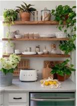 Kit 3 Prateleiras Com Suporte Invisível Madeira Maciça 60x15 imbuia