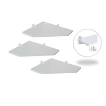 Kit 3 Prateleiras De Canto 30x30 Mdp Branca Com Suportes