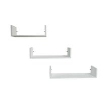 Kit 3 Prateleiras de Parede Decorativas Branco Herrero