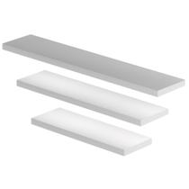 Kit 3 Prateleiras de Parede Nicho Multiuso 50,40 e 30cm em Mdf Resistente 15mm