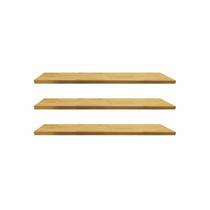 Kit 3 Prateleiras Decorativas Estante 60x25 15mm espessura Madeira Pinus Reforçada Decoração de Parede Dema Madeiras
