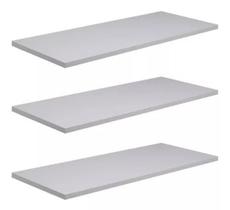 Kit 3 Prateleiras Flutuantes Mdf 15Mm Branco 60 X 20Cm Decor