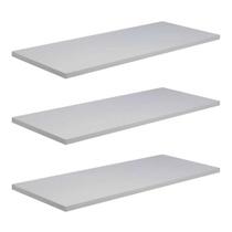 Kit 3 Prateleiras Flutuantes Mdf 15mm Branco 60 x 20cm