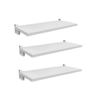 Kit 3 Prateleiras Madeira 60X20X1.5Cm Lineare Branco Prat-K