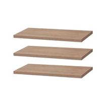 Kit 3 Prateleiras MDF 15mm - 65x15cm - MADEIRADO/CARVALHO + Suporte Invisível