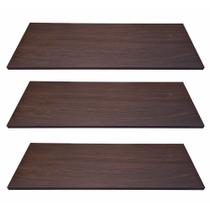Kit 3 Prateleiras Mdf 60x25 Tabaco Nicho Livros Revista