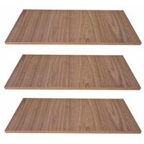 Kit 3 Prateleiras Mdf 65x15 Freijó Nicho Livros Revista