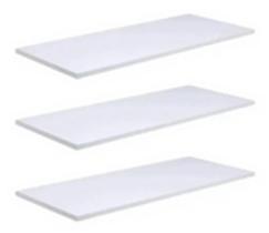 Kit 3 Prateleiras Mdf/mdp 15mm Organizador De Parede Suporte Cantoneira 30x15 Branco