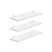 Kit 3 Prateleiras Mdp 60x25 + 6 Suportes Em Brasforma Branco Kit 3 Prateleiras Mdp 60x25 + 6 Suportes Em Brasforma Branco