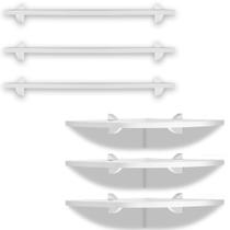 Kit 3 Prateleiras Nicho 60x15 + 3 De Canto Flutuante 35x35