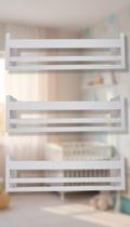 Kit 3 Prateleiras Nicho Infantil Branco 50cm Kit 3 Prateleiras Nicho Infantil Branco 50cm