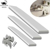 Kit 3 Prateleiras Organizadoras P/ Decoração Mdf 60cm/ 50cm /40cm x 15cm Sala, Escritório, Quarto - Kit 3 Prateleiras Organizadoras P/ Decoração Mdf 60cm/ 50cm /40cm x 15cm Sala, Escritório, Quarto -