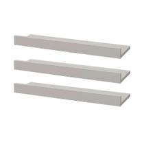 Kit 3 Prateleiras Porta Quadros 80 x 10cm Branca Suporte Invisível