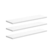 Kit 3 Prateleiras Prat-K Decorare 1,5x10x40cm Branca