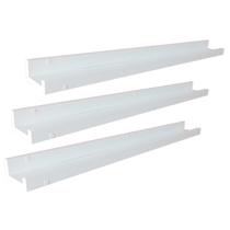 Kit 3 Prateleiras Suspensas Parede Porta Quadros Retratos Fotos Livros Lembranças Objetos MDF Branca 91cm Kit 3 Prateleiras Suspensas Parede Porta Quadros Retratos Fotos Livros Lembranças Objetos MDF Branca 91cm