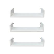 Kit 3 Prateleiras Tipo U 45x20x11,5cm