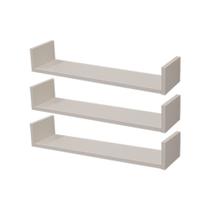 Kit 3 prateleiras u- 50x15 branca nichos livros revistas decoração cozinha quarto sala escola Kit 3 prateleiras u- 50x15 branca nichos livros revistas decoração cozinha quarto sala escola