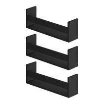 Kit 3 Prateleiras U Nicho Parede Livro Revista Mdf Kit 3 Prateleiras U Nicho Parede Livro Revista Mdf