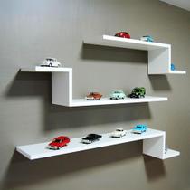 Kit 3 Prateleiras Z Suspensa Para Quarto Sala Decorativa