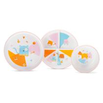 Kit 3 Pratinhos Nhac Nhac Pet Buddies Papinha Bebê Multikids Baby BB1110