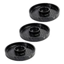 Kit 3 Prato Molheira Servir Porção Carnes Pedra Sabão P 22cm Kit 3 Prato Molheira Servir Porção Carnes Pedra Sabão P 22cm