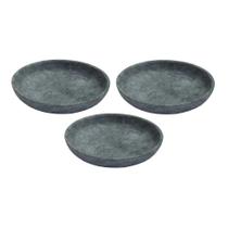Kit 3 Pratos Fundo Para Massa em Pedra Sabão Borda Alta 23cm