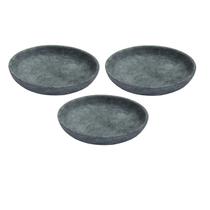 Kit 3 Pratos Fundo Para Massa em Pedra Sabão Borda Alta 28cm Kit 3 Pratos Fundo Para Massa em Pedra Sabão Borda Alta 28cm